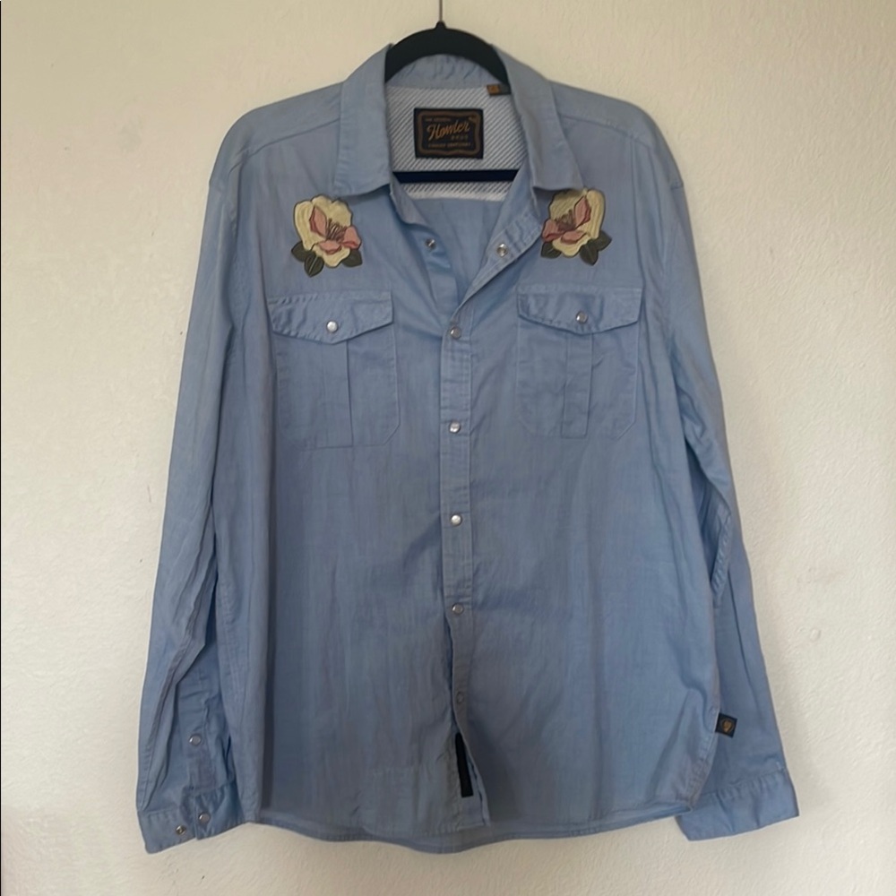 Howler Brothers Blue Casual Button Down Shirt
